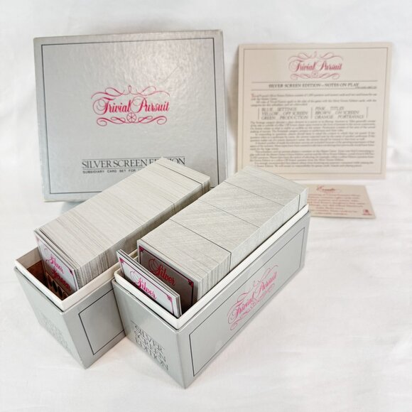 Trivial Pursuit Silver Screen Subsidiary Card Set 1st Ed. w Collectible Outtakes - Picture 4 of 7